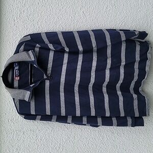 CHAPS sz L long sleeve zip henley tshirt sweater knit